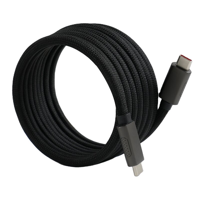 USB4 Magnetic Braided Cable Manufacturer - 40G 240W 5A Type-c Coaxial for Thunderbolt4 8K Video Full-function Double-headed