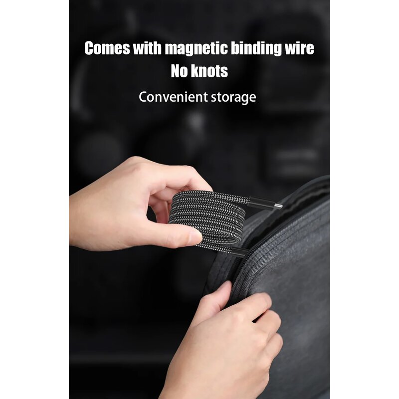 60W Fast Charging Nylon Magnetic Cable Manufacturer - 1M 3A Retractable Braid Shielding Data Cable Hot Sale