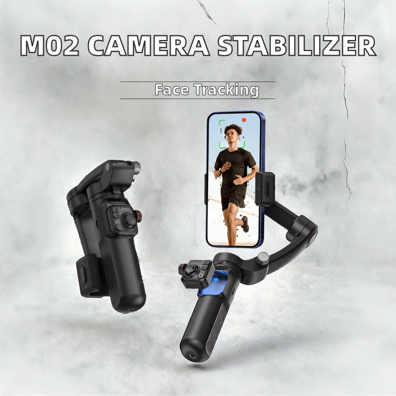 M02 Intelligent Camera Head Stabilizer Manufacturer - Triaxial with Face Tracking for Mobile Phones