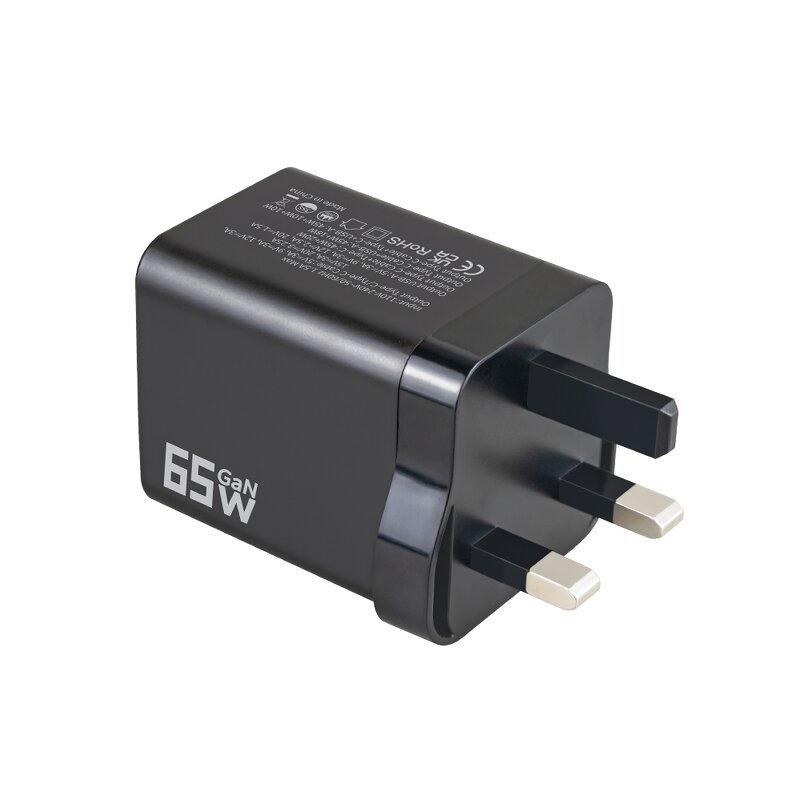 65W GaN Wall Chargers Manufacturer - Single Dual Port with Retractable Built-in Cable Portable OTP OVP for Phones Tablets Laptops