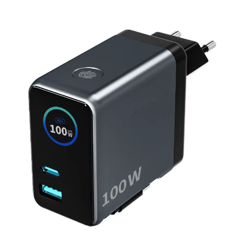 ILepo 100W GaN PD AI Travel Charger Manufacturer - with TFT Screen Display & Retractable Cable for Mobile Phone OTP/OVP/OCP Protection