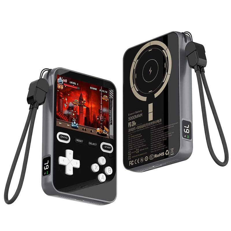 5000mAh Wireless Power Bank Manufacturer - Classic Games Fast Charging 15W Portable LED Display with Type-C Input
