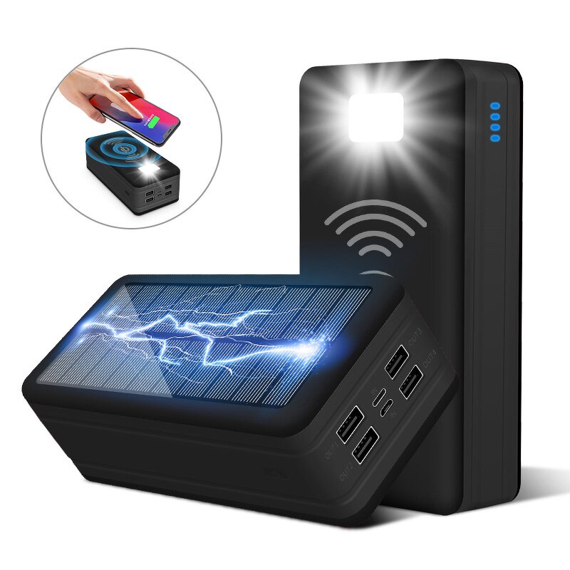 50000mAh Solar Charger Power Bank Manufacturer - with LED Flashlight Waterproof Portable for Outdoor Activities