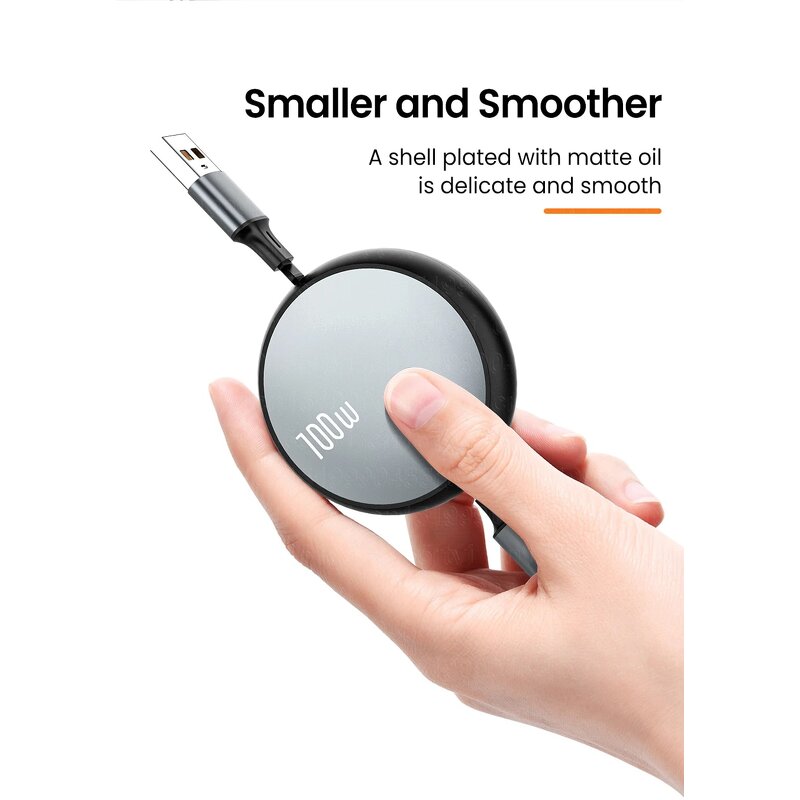 100W Fast Charging Aluminum Cable Manufacturer - 1-to-3 Retractable 2*Type C+Micro-USB Supported Data Transfer for Phones