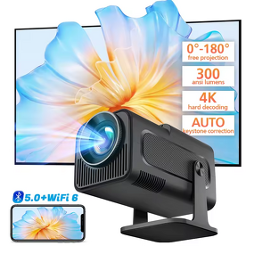 Android 11 4K Mini Projector Manufacturer - WiFi6 HY320 Allwinner H713 300ANSI BT5.0 1920*1080P Outdoor Portable Upgrade