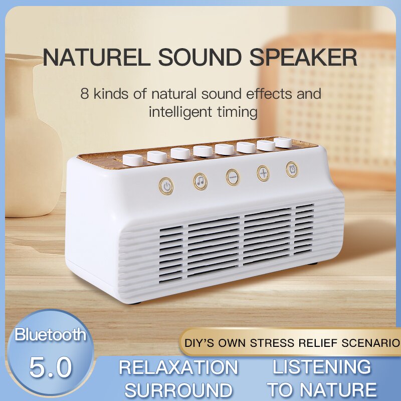 White Noise Sleep Sound Machine Manufacturer - Portable 8 Kinds Natural Sounds 255+ Mixer Options Sleep Timer Breath Therapy for Home