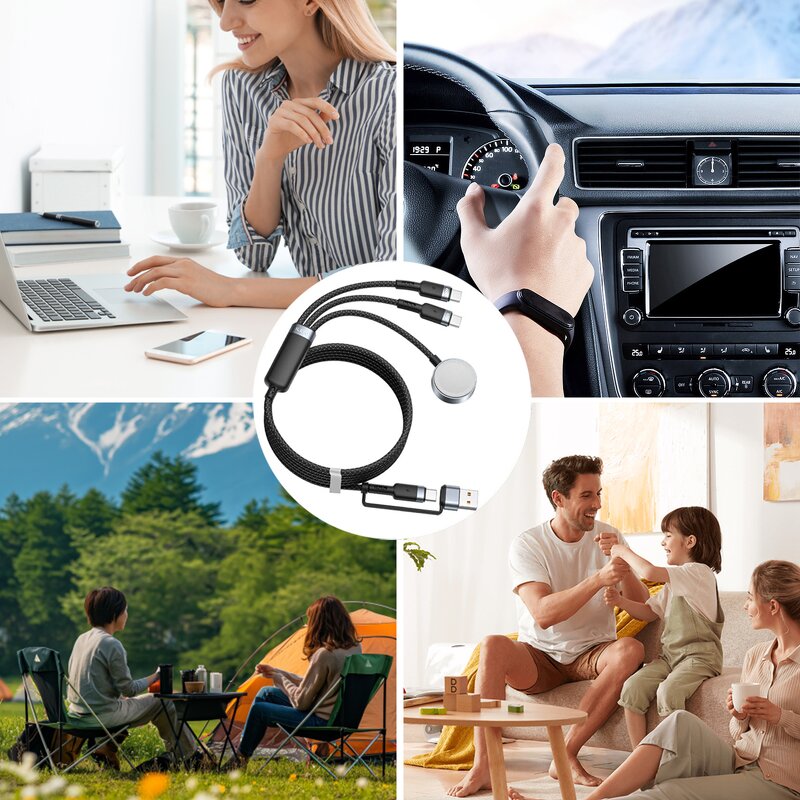 Type C 3 in 1 Charging Cable Manufacturer - Wireless Charger Watch Cable for IOS Flexible USB Data Transfer Wholesale