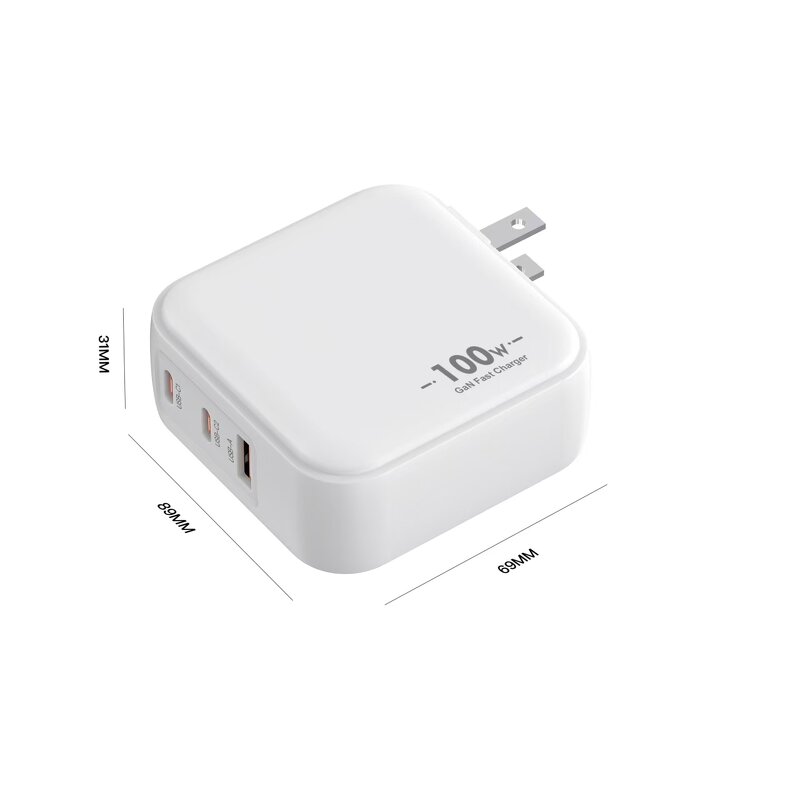 100W USB C Charger Manufacturer - 3-Port PD with PPS GaN Fast Charger for Laptop iPhone 16 Pro Max Galaxy S25