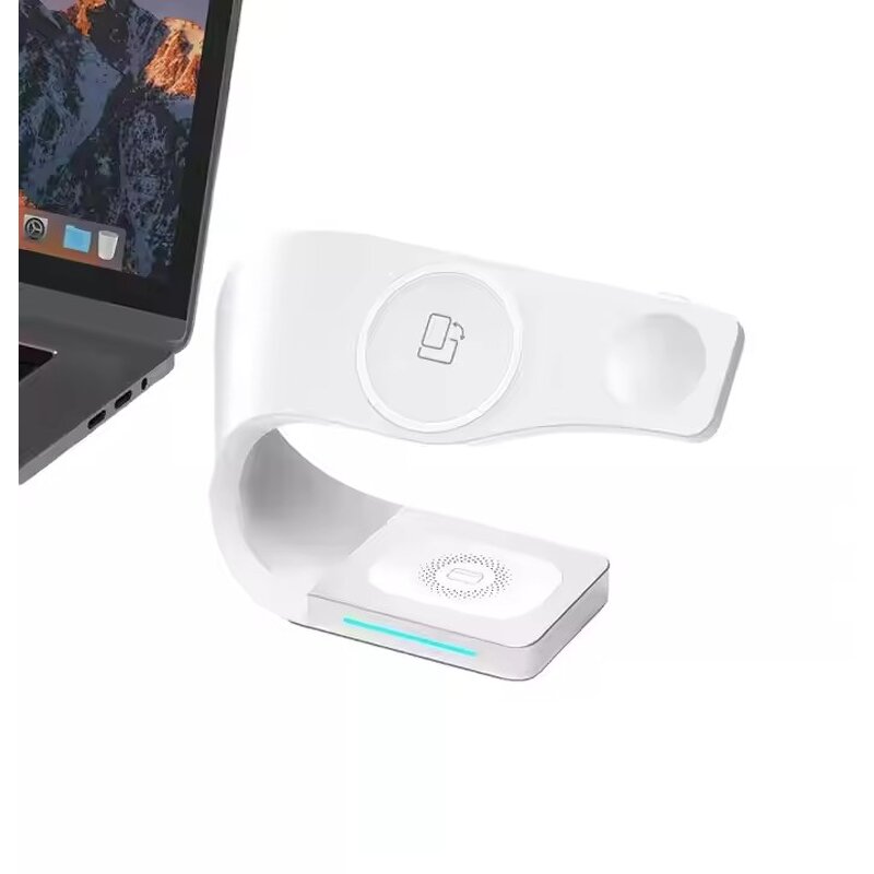 4 in 1 Wireless Charger Manufacturer - 2025 New Curved Design Multifunction for Smartphones Watch Earphone for Home Office