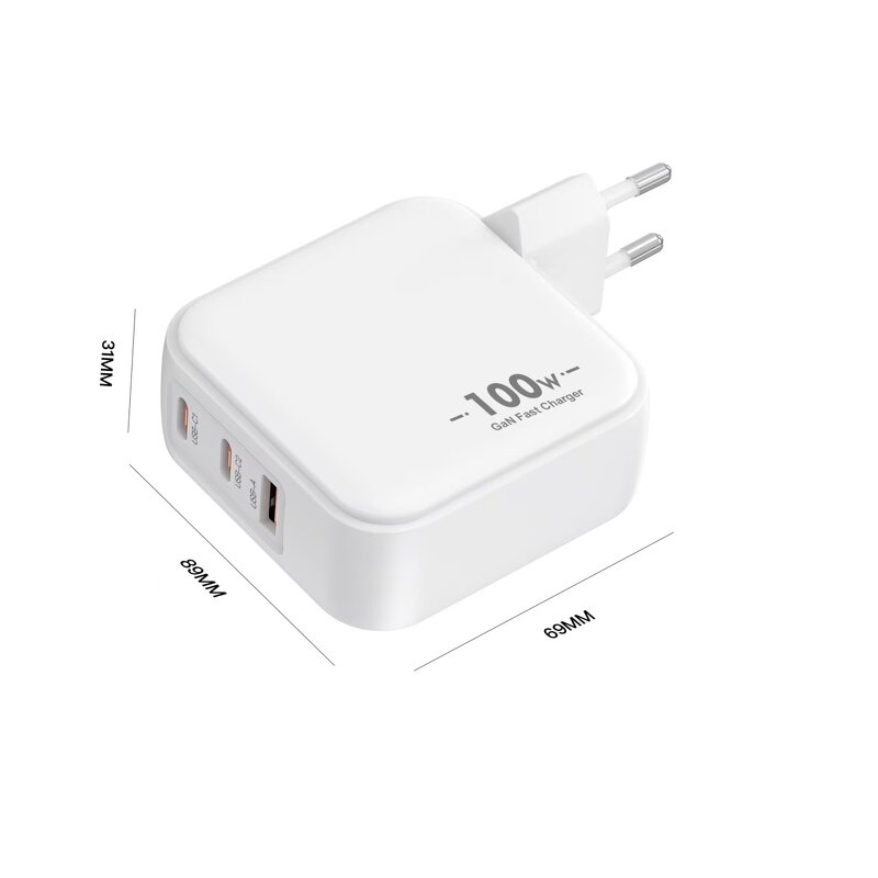 100W USB C Charger Manufacturer - 3-Port PD with PPS GaN Fast Charger for Laptop iPhone 16 Pro Max Galaxy S25