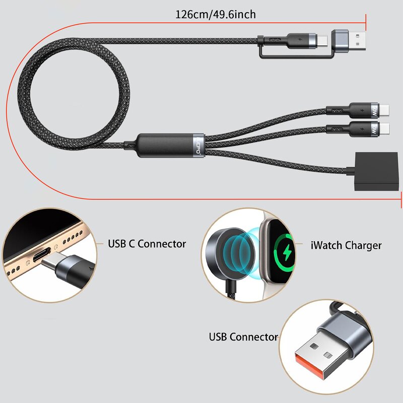 5 in 1 USB Charging Cable Set Manufacturer - Magnetic Wireless for Watch Charger Type-C Micro USB IP 2025 New