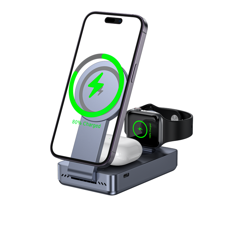 4 in 1 Magnetic Wireless Charger Manufacturer - iPhone PD 20W Portable Fast Charging Station with 10000mAh Power Bank