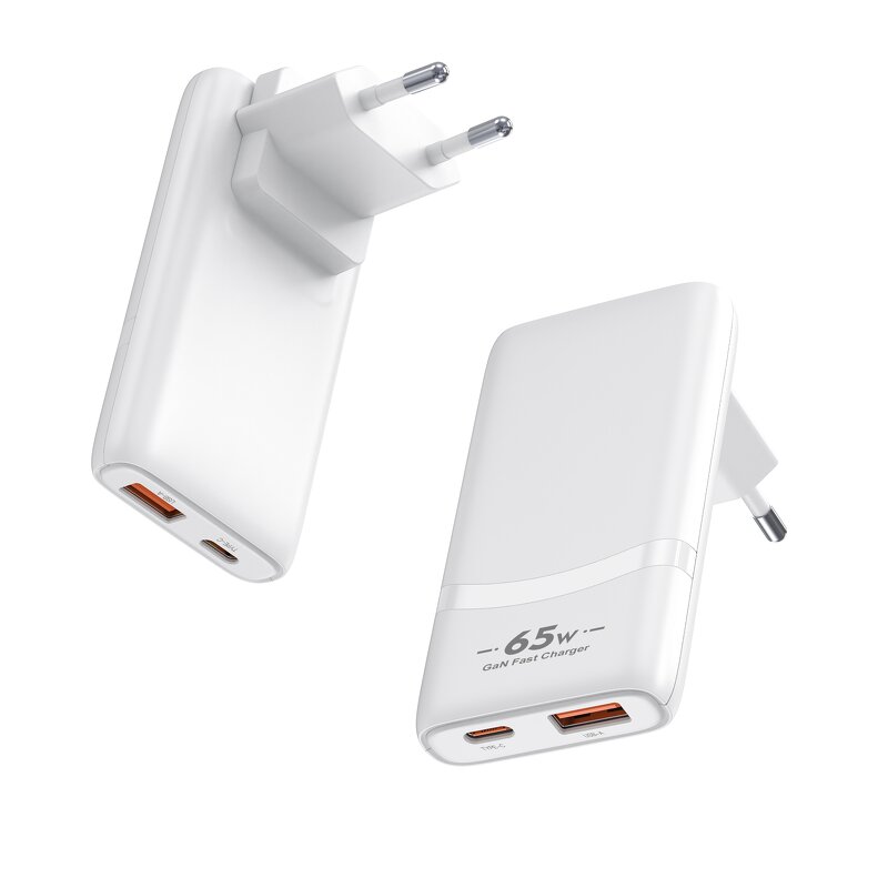 65W GaN USB Charger Manufacturer - Ultra-Thin Type C PD Adapter for iPhone 15 & Laptop Fast Charging
