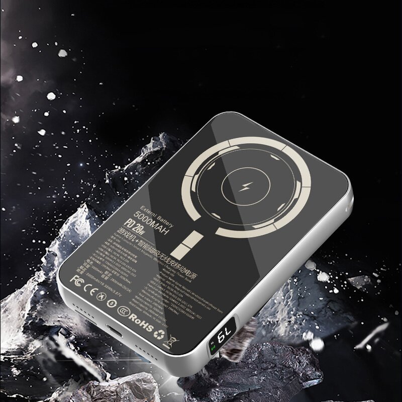 5000mAh Wireless Power Bank Manufacturer - Classic Games Fast Charging 15W Portable LED Display with Type-C Input