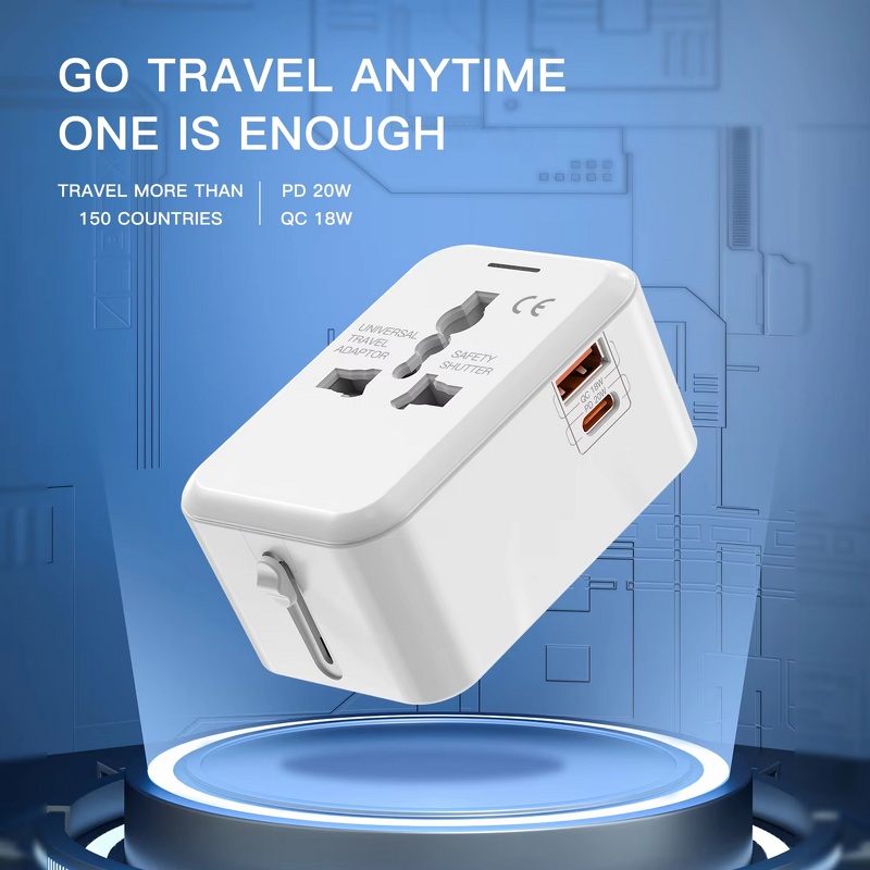 Universal Travel Adapter Manufacturer - One International Wall Charger AC Plug Adaptor Smart 5.6A ABS 1500W OTP OVP for US EU UK AUS
