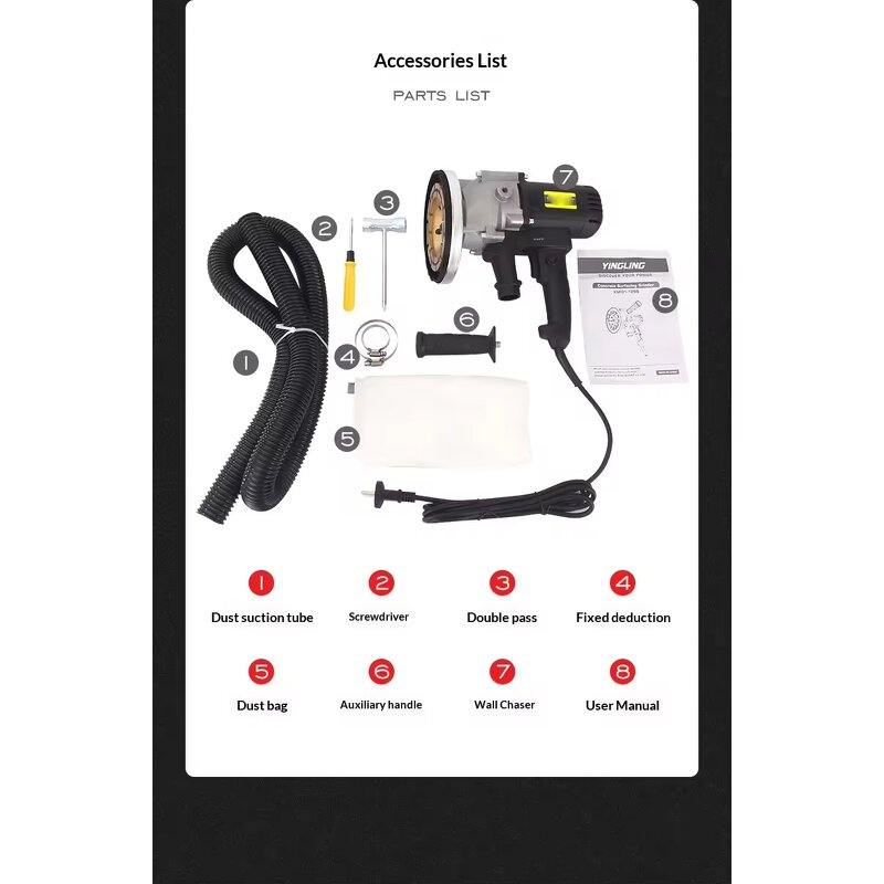 Electric Wall Planer Manufacturer - Dust-free Grinding No Dead Angles Rough Planer for Concrete Renovation