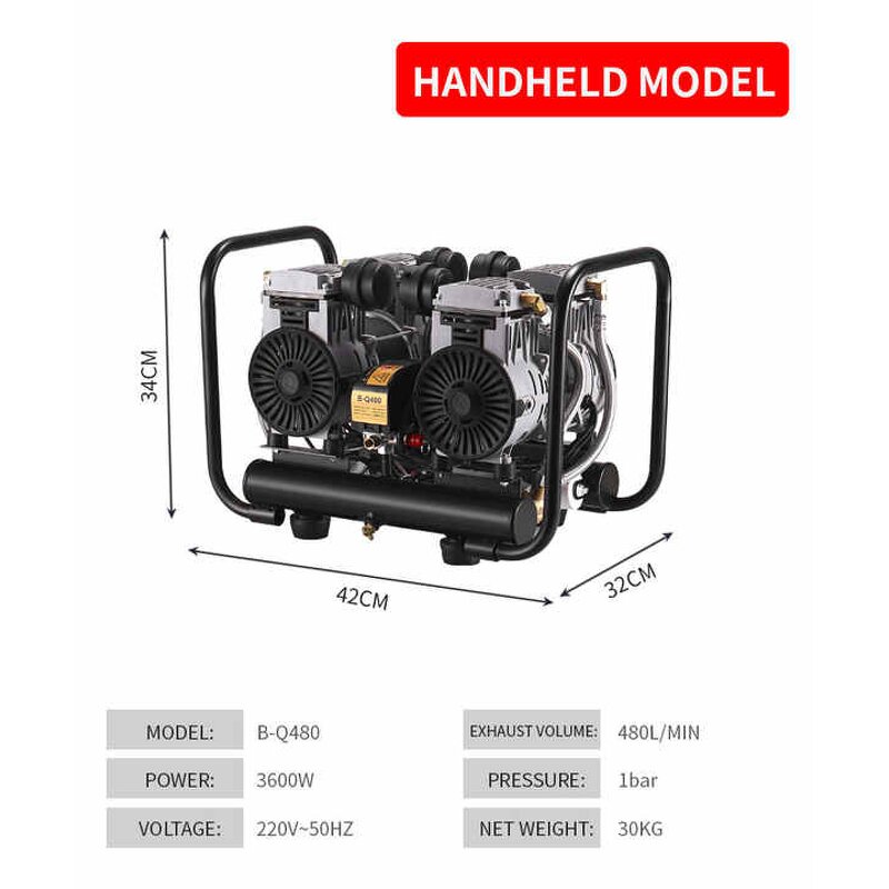 Air Compressor Pump Manufacturer - Small High-Pressure Silent Oil-Free for Real Stone Paint Spraying DIY Air Pump 220V