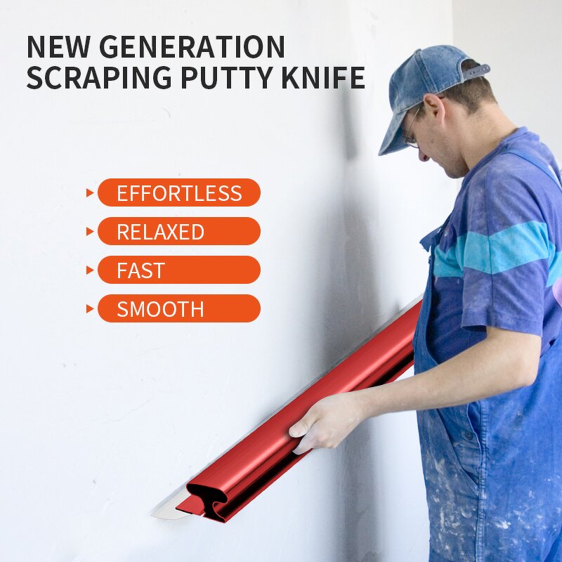 Putty Scraper Manufacturer - DIY Industrial Grade Aluminum Alloy Handle with Telescopic Pole for Leveling Walls Finishing