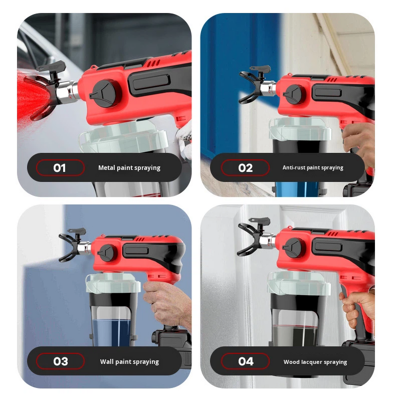 Airless Spraying Machine Manufacturer - New 21V Electric Lithium Battery High-voltage Handheld Customizable Spray Gun