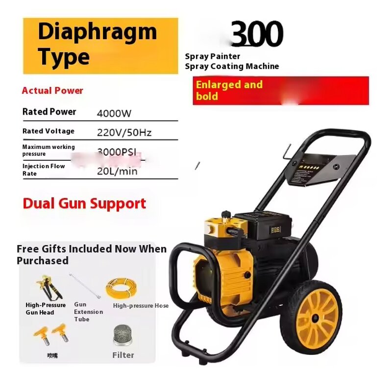 Airless Spray Gun Manufacturer - High Powered Electric New High-Pressure for Emulsion Latex Coating DIY Dual Guns