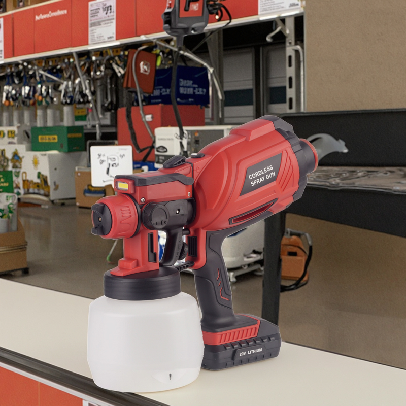 High-voltage Spray Gun Manufacturer - Lithium Battery Spray Paint Pot for Paint Coating Latex with Lamp