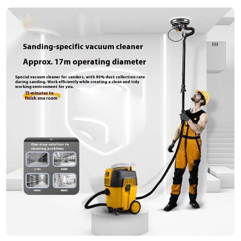 Vacuum Cleaner Manufacturer - Powerful Automatic Shaking Dedicated for Wall Polishing Machine High-power Linkage Dust