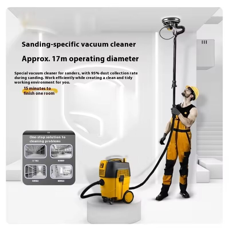 Vacuum Cleaner Manufacturer - High-power Automatic Shaking Dedicated for Wall Polishing Machine Linkage Dust Industrial