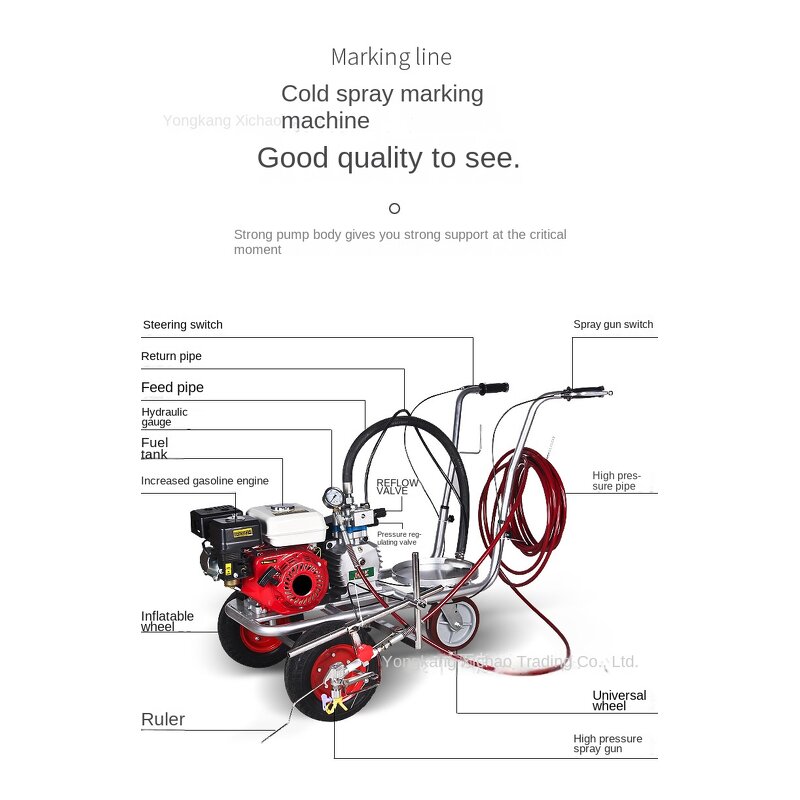 Airless Road Marking Machine Manufacturer - High-Pressure Professional Garage Cold Spray Gasoline Latex Paint Powerful