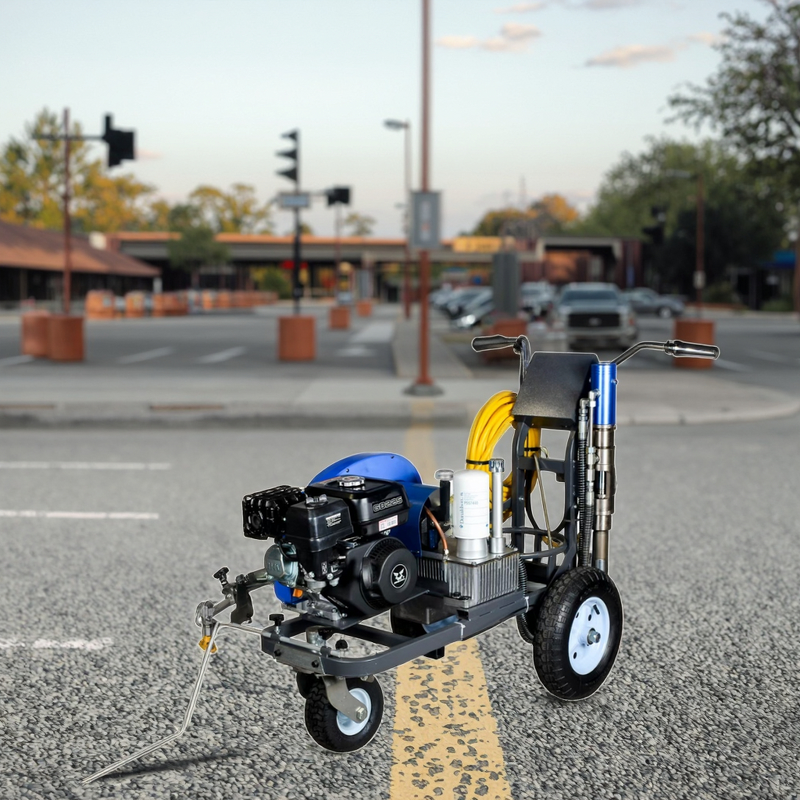 Airless Road Marking Machine Manufacturer - Large High-Pressure Gasoline Garage Cold Latex Paint Spray Gun Professional DIY