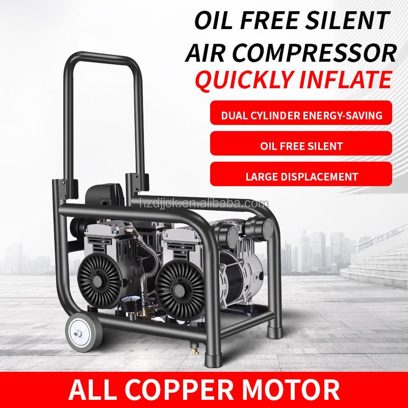 Electric Air Compressor Manufacturer - Newest Industrial 220V Small High-Pressure Silent Oil-Free for Real Stone Paint DIY