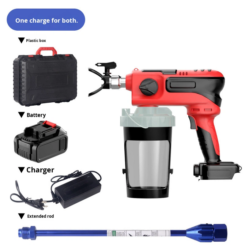 Airless Spraying Machine Manufacturer - New 21V Electric Lithium Battery High-voltage Handheld Customizable Spray Gun