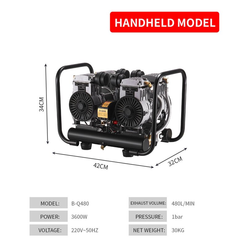 Air Pump Manufacturer - High-Pressure Silent Oil-Free 220V Industrial for Real Stone Paint Spraying DIY