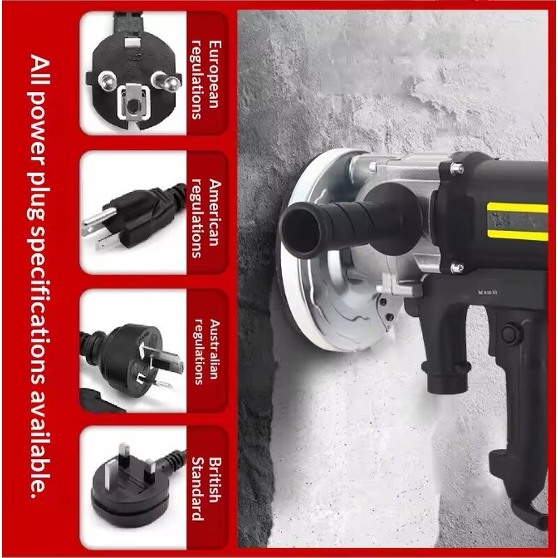 Electric Wall Planer Manufacturer - Dust-free Grinding No Dead Angles Rough Planer for Concrete Renovation