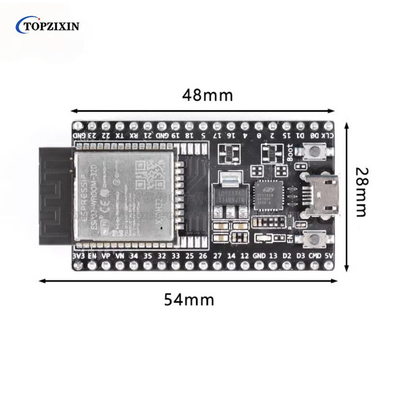 SMD Development Board Module Manufacturer - Espressif ESP32-DevKitC-32E WiFi BLE Wireless IoT Kit Dual Core MCU for Industrial