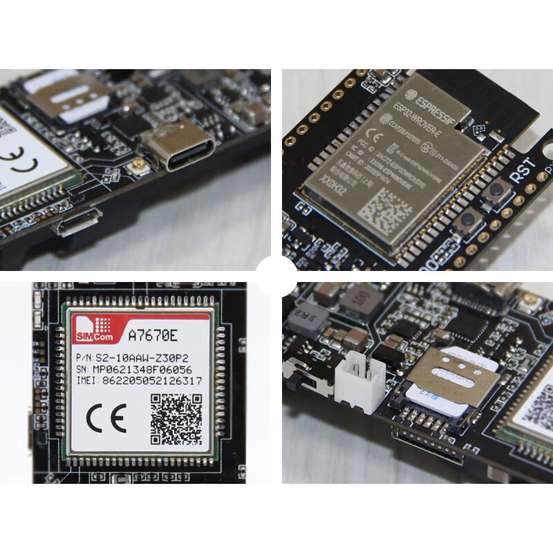 4G LTE IoT Module Hat Manufacturer - ESP32 with Cat1 FPC Antenna GSM Region Support TF Card SIMCOM A7670E Development Board