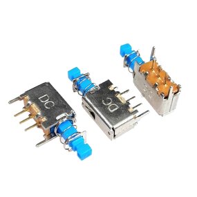 Self-Locking Push Button Switch Manufacturer - YOINNOVATI PS-12E05 A03 Blue Straight Key with Spring Sound Application