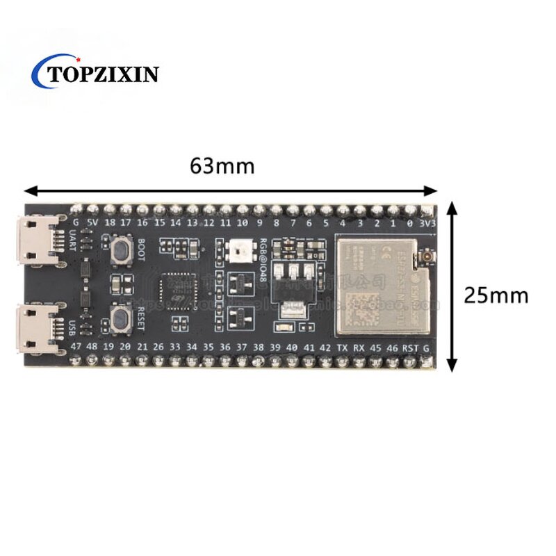 Development Board Manufacturer - Official ESP32-S3-DevKitM-1U-N8 Dual-core SMD Board-mounted 8MB Flash PCB Antenna WiFi Bluetooth IoT