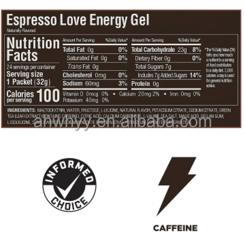 Private Label Sports Nutrition Energy Gel Immunity Supplement Sports Energy Gels