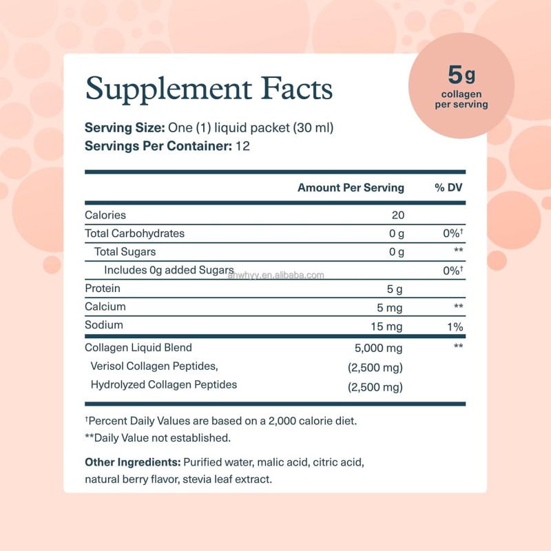 Premium Liquid Liposomal Collagen Supplement Drink Beauty Collagen Protein Drink Skin Whitening Oral Liquid