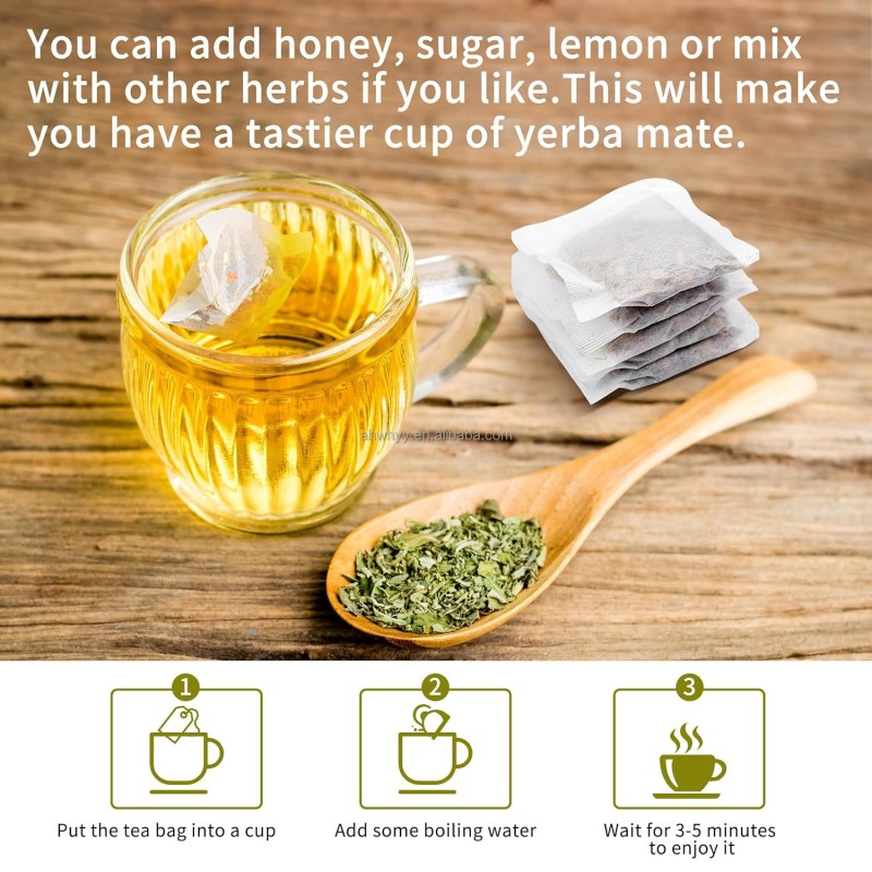 Organic PureLeaf Yerba Mate Tea Bags Design for Freshness Natural Energy Boost Yerba Mate Tea