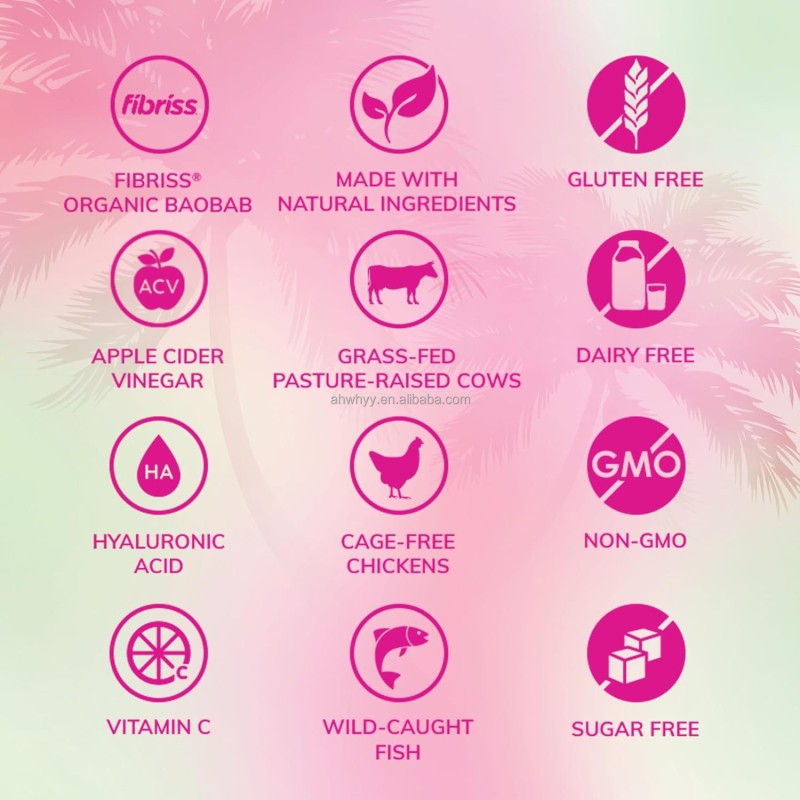 Custom Logo Health Support Multi Collagen Powder Beauty for Skin Collagen Peptides Powder