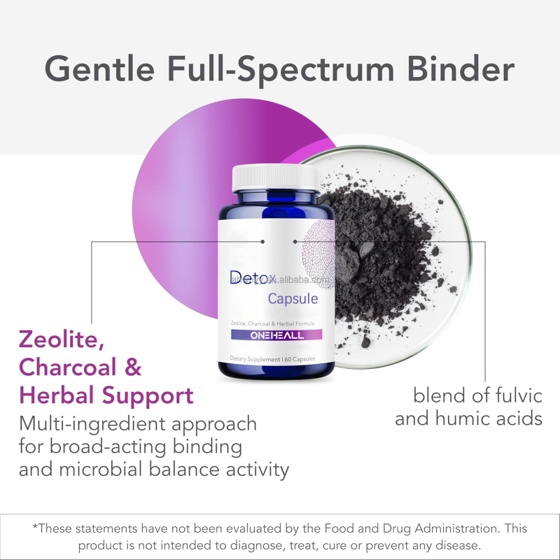 Detox Activated Charcoal Stomach Bloating Gut Movement Supplements Capsules Herbal Supplements Support Detox Cleanse Capsule