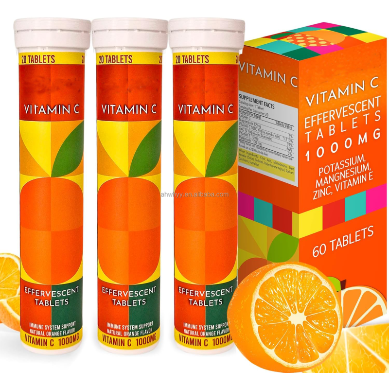 Winstown Healthy Effervescent Tablets Vitamin C Effervescent Tablet Supplement to Improve Immunity for Adults