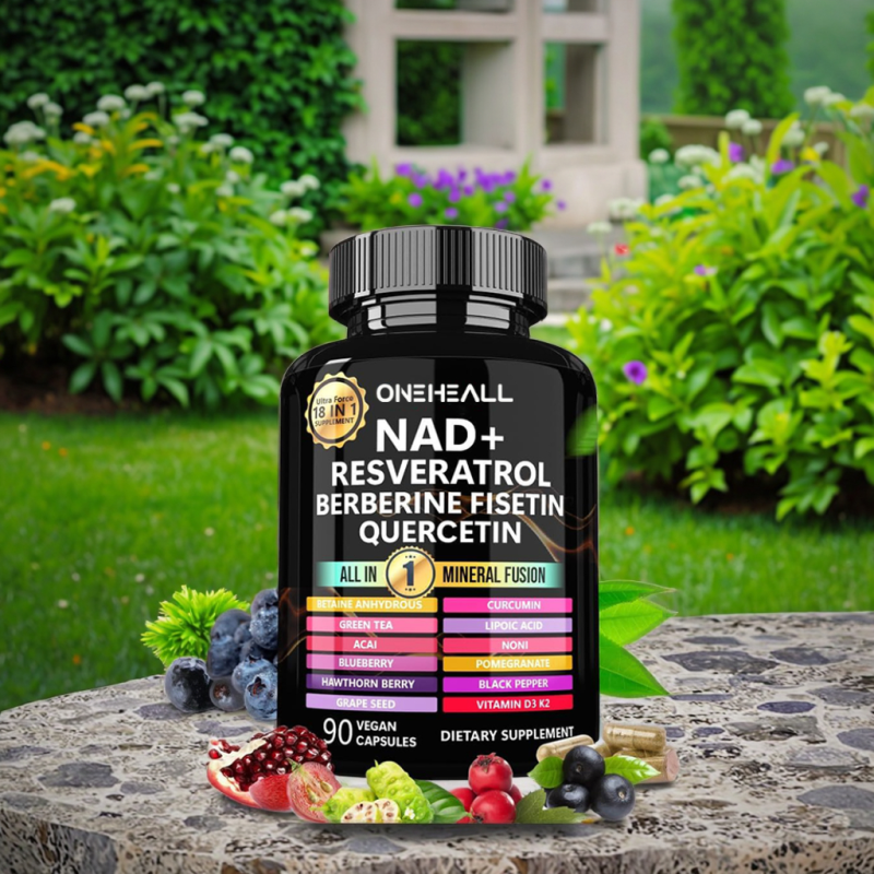 High Quality 18 in 1 NAD+ Capsules Trans Resveratrol Quercetin Supplement Antioxidant Health Supplements NAD Capsules