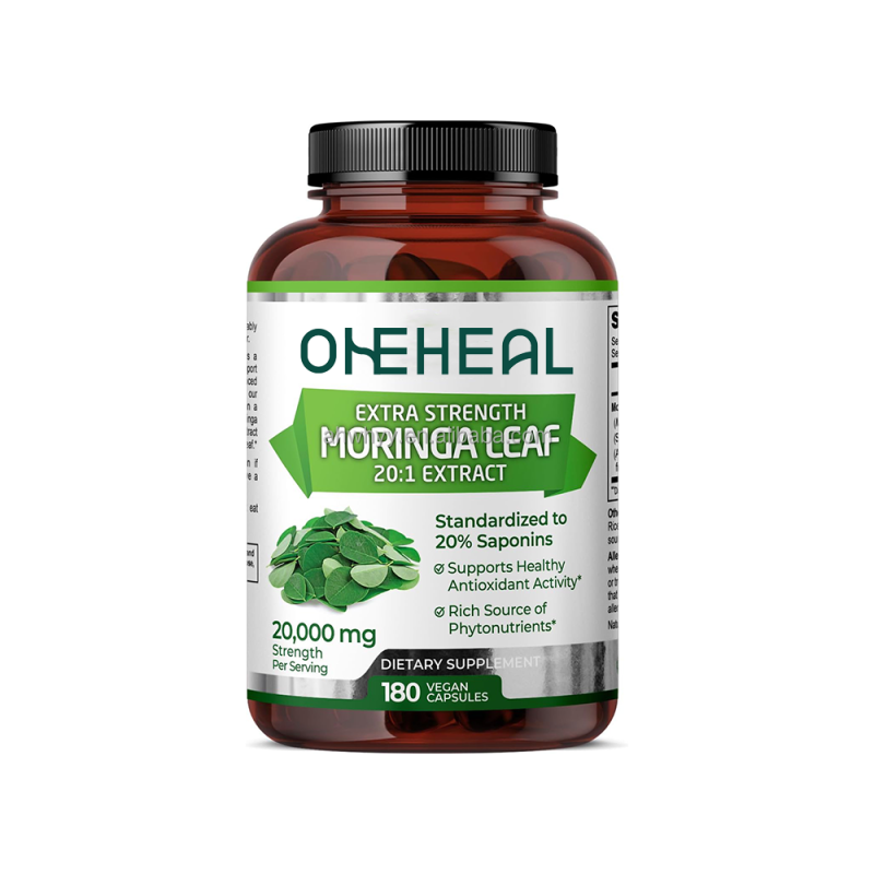 Moringa Leaf Capsules 100% Pure Organic Moringa 20:1 Extract Vegan Capsules Moringa Leaf Herbal Supplements