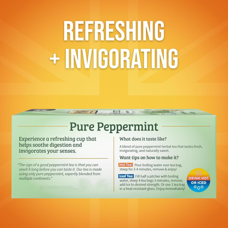 OEM/ODM Peppermint Mint Tea Wrapped Bags Fresh Minty Herbal Tea