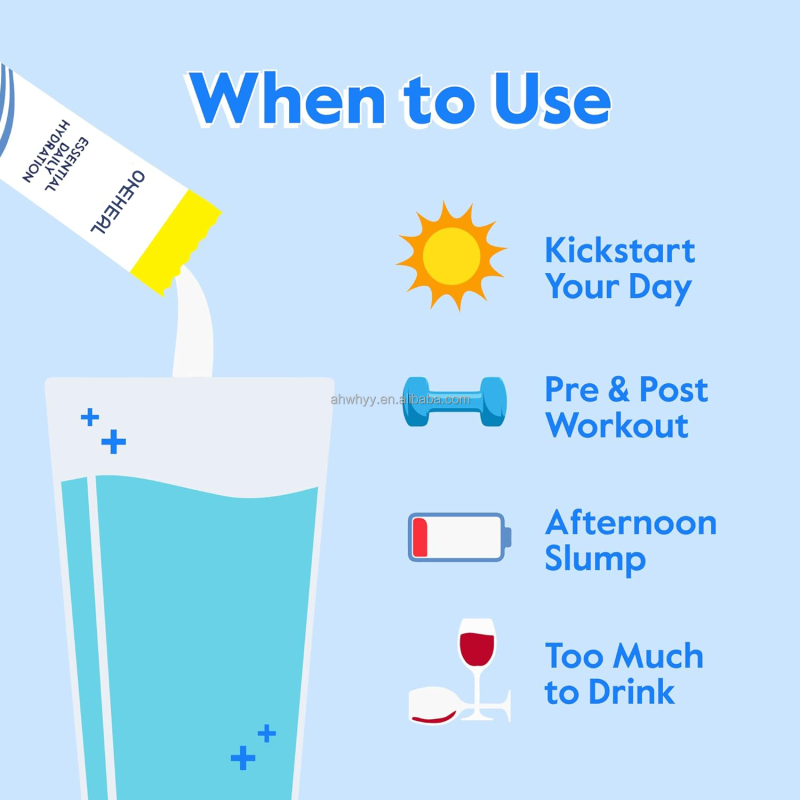 Organic Fruit Liquid Hydration Packets Sugar Free Electrolytes Powder Daily Hydrate Packets Sports Nutrition Electrolyte Powder