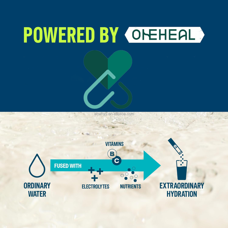 Custom Organic Hydration Electrolyte Powder with Energy Management Vitamins & Magnesium for Adults Electrolyte Powder