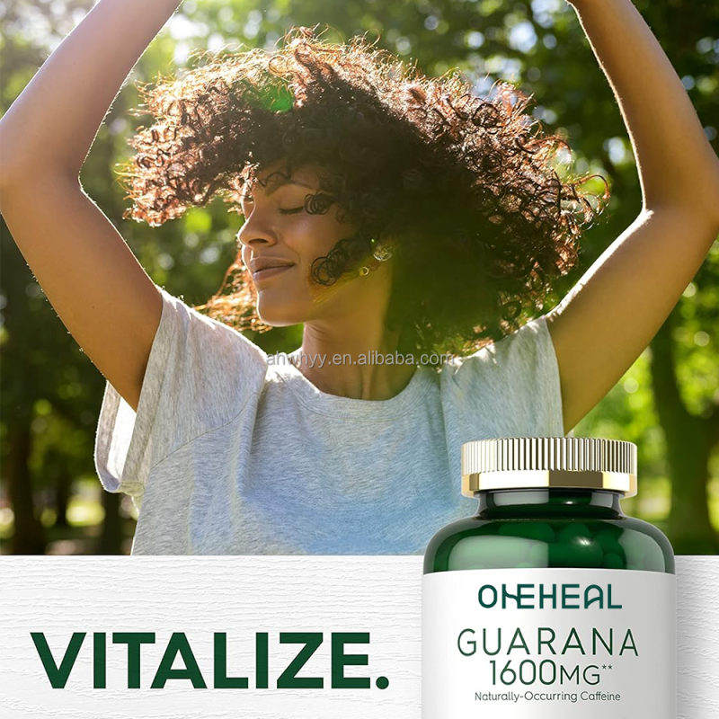 Guarana Extract Capsules Naturally Occurring Supplement Antioxidant Health Supplements Guarana Capsules