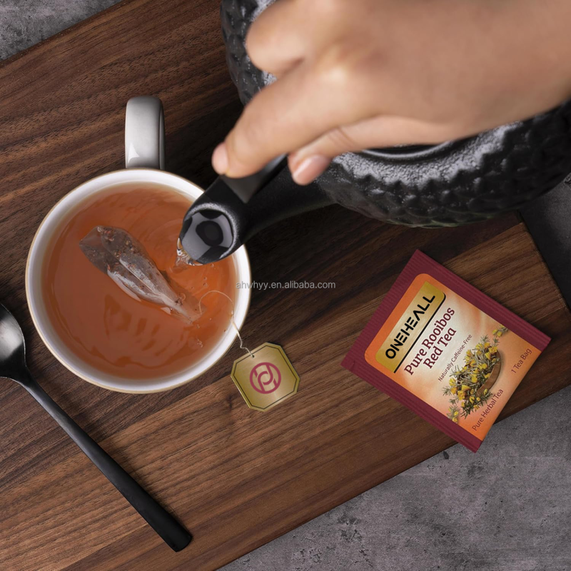 Pure Rooibos Red Tea Individually Wrapped Herbal Tea Bags Naturally Sweet Tangy Black Rooibos Tea Bags